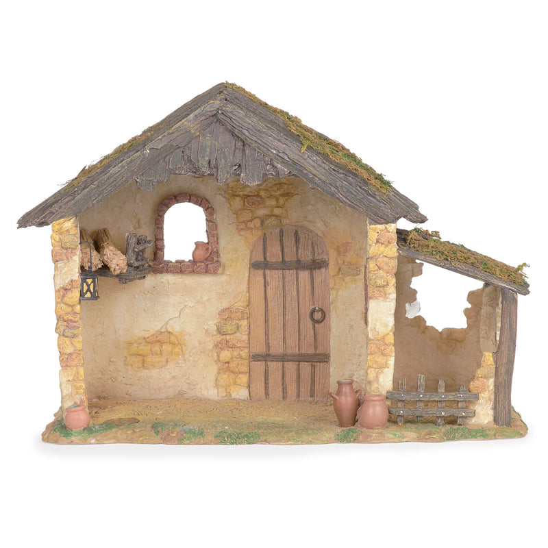 Lighted Resin Stable 10"H