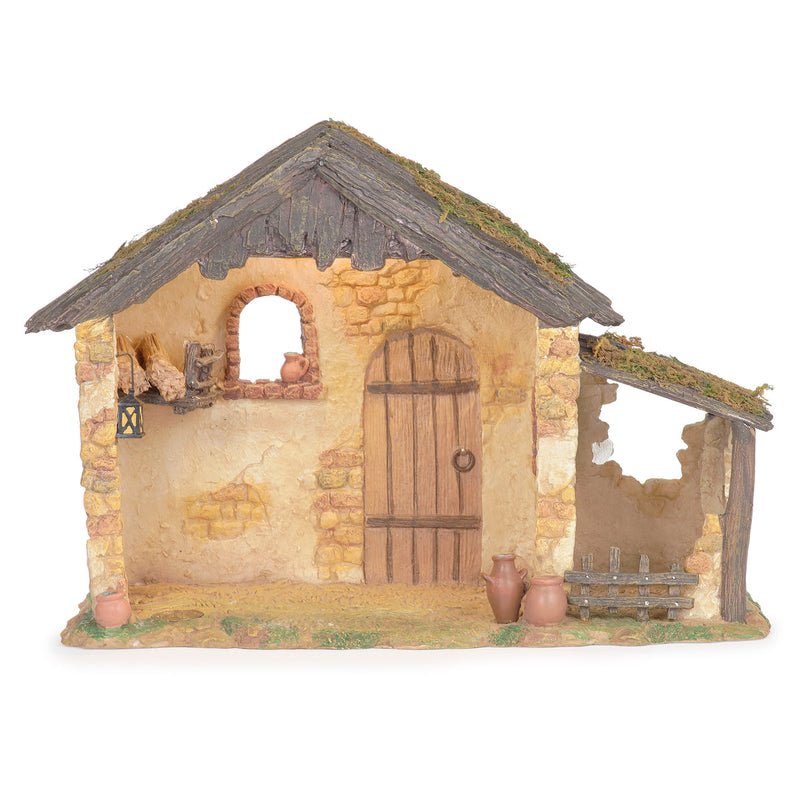 Lighted Resin Stable 10"H