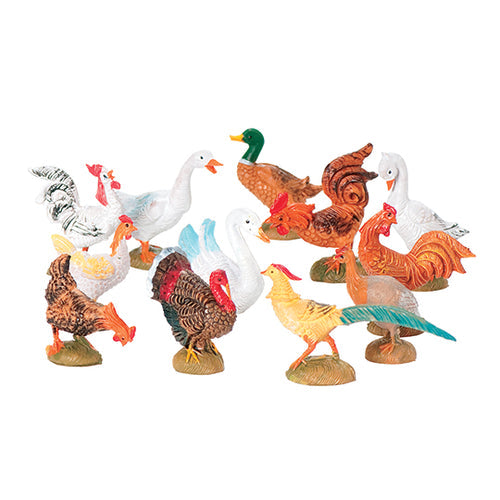 Barnyard Birds 12pc Set 5" Scale