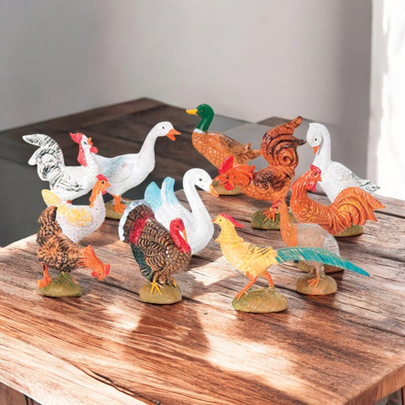 Barnyard Birds 12pc Set 5" Scale
