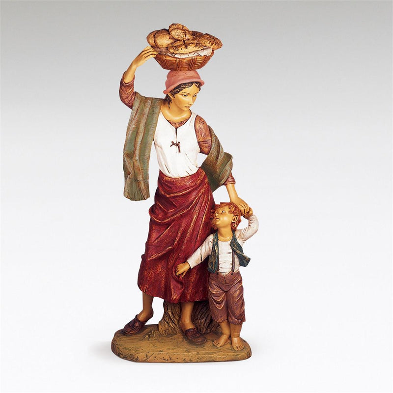 Fontanini 50" Scale Lydia & Son Villagers; Nativity Figure