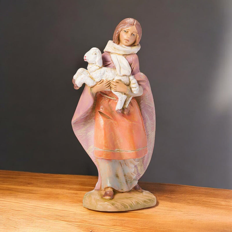 Emma the Shepherdess with Lamb 5" Scale