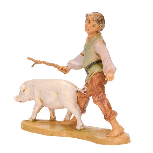 Clement Boy with Pig 5" Scale