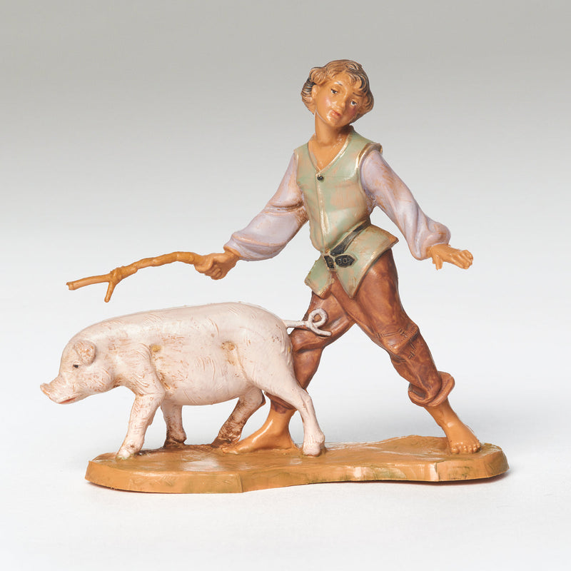 Clement Boy with Pig 5" Scale