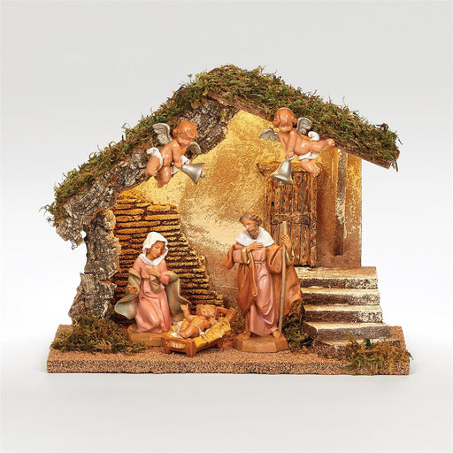 Fontanini 5" Scale 5 Figure Nativity Wedding Creche; USB LED Stable