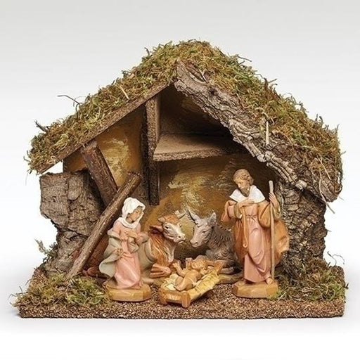 Fontanini 5" Scale 5 Figure Nativity with Italian Stable