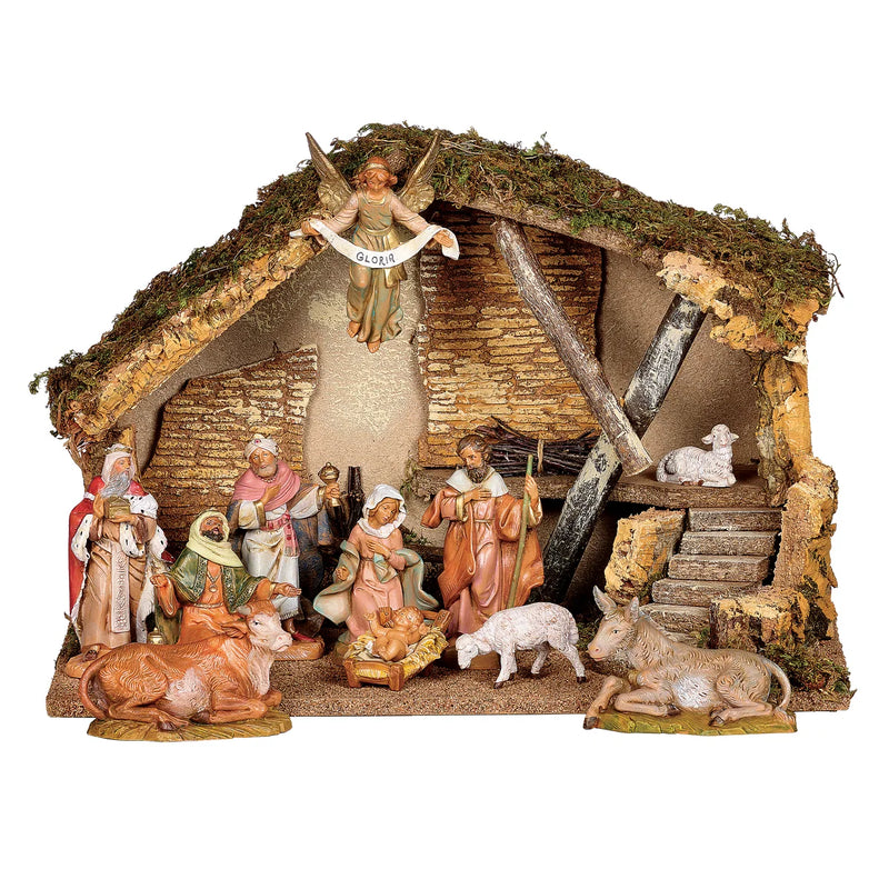 Fontanini 5" Scale 11 Figure Nativity with Italian Stable