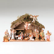 Fontanini 16 Figure Nativity Set with Italian Stable 5" Scale