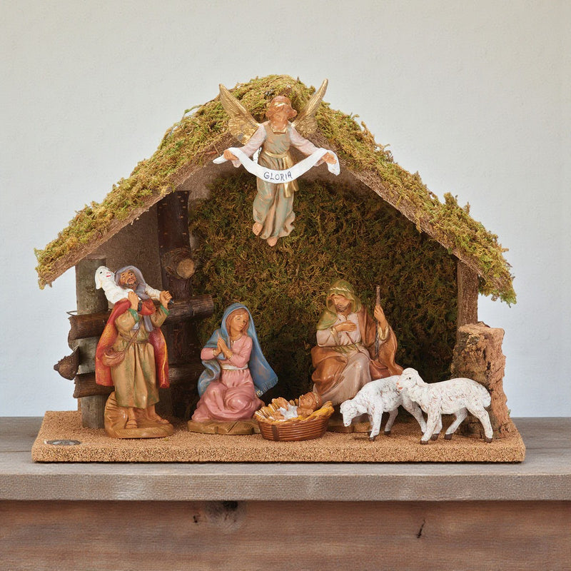 7 Figure Nativity Set with Italian Stable 5" Scale