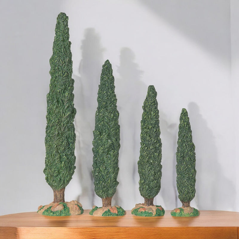 Cypress Tree 4pc Set 10"H