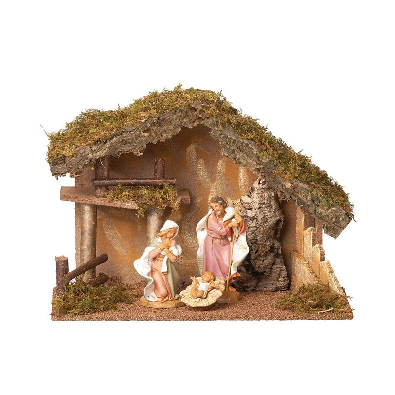 Fontanini 7.5" Scale 3 Figure Nativity with Italian Stable