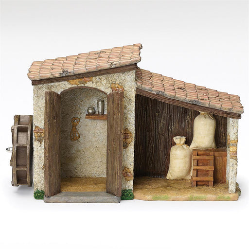 Fontanini 9" Farmhouse with Water Mill for 5" Scale Nativity Figure