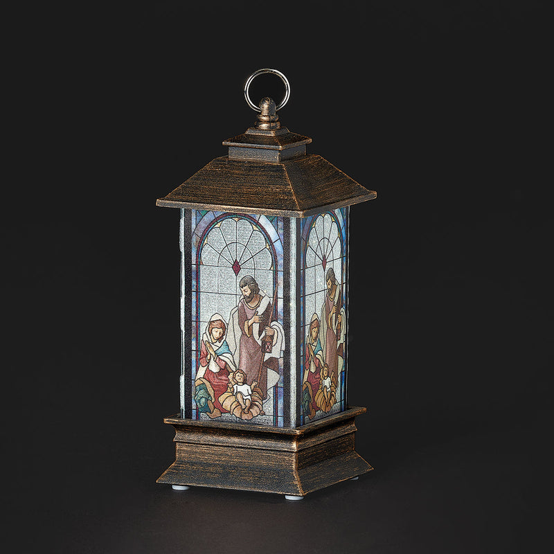 Holy Family LED Lantern Ornament 5"