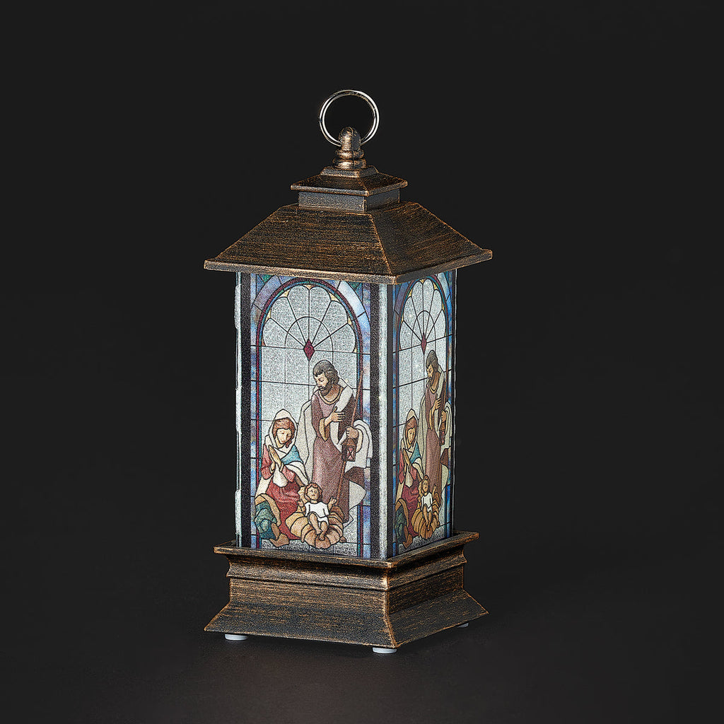 Holy Family LED Lantern Ornament 5"