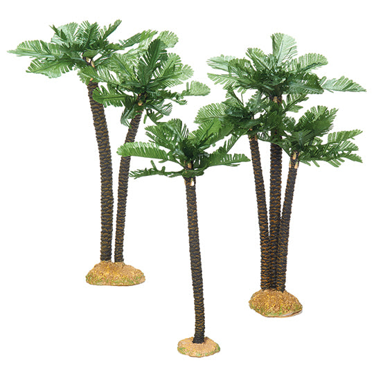 Palm Tree Cluster 3pc Set 9"H