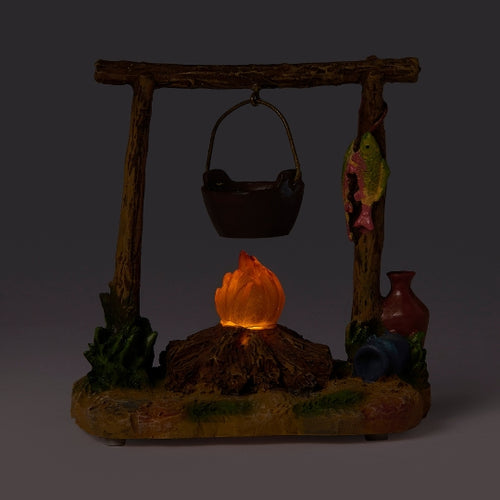 Campfire LED with Pot 3.75"H
