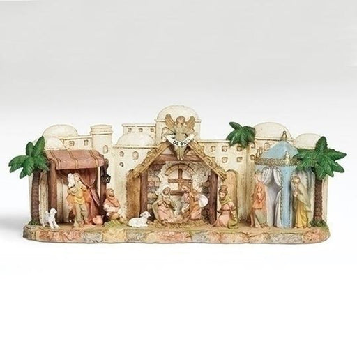 Fontanini 13"W Nativity Bethlehem Town Musical
