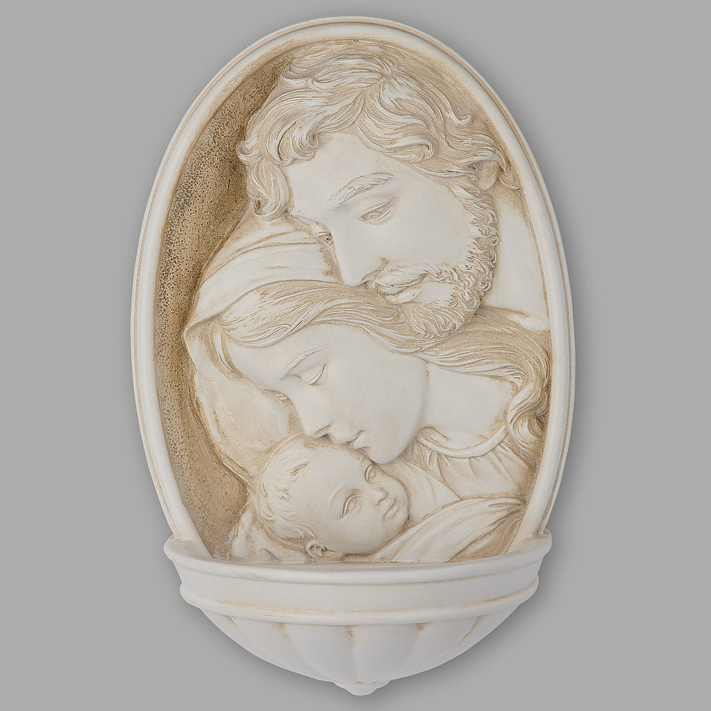 Holy Family Holy Water Font 8"H