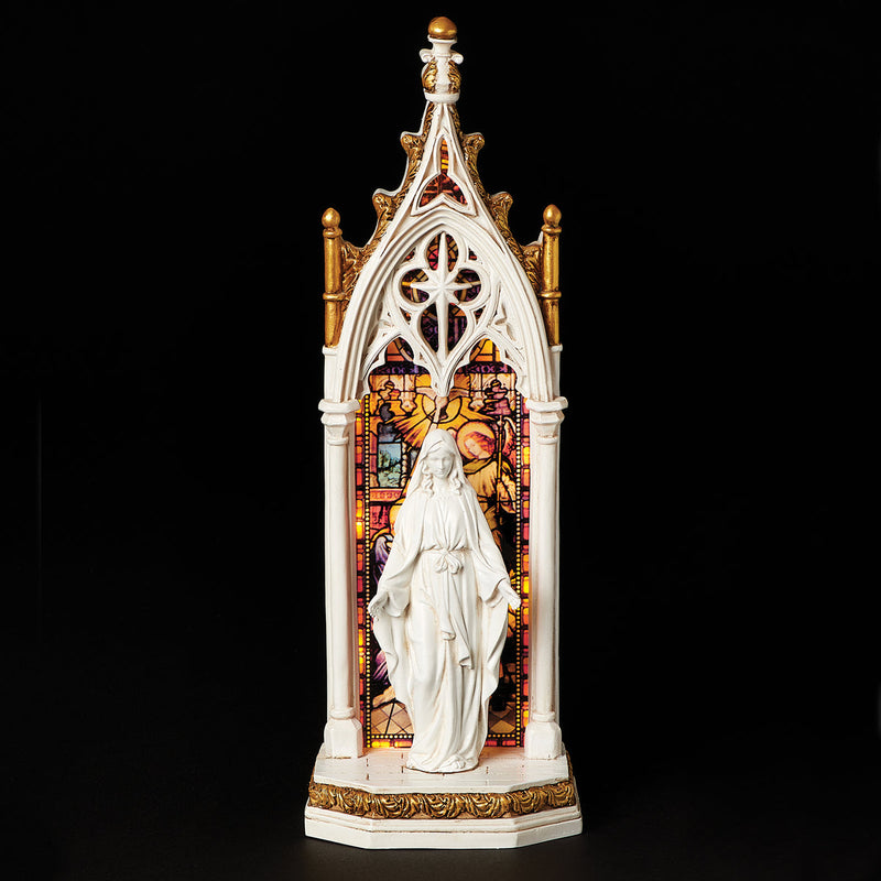 Our Lady of Grace LED Arch Window Figure 11.75"H