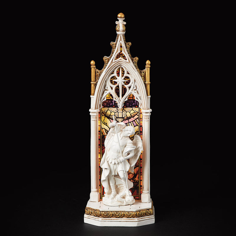 Michael - St. Michael LED Arch Window Figure 11.75"H