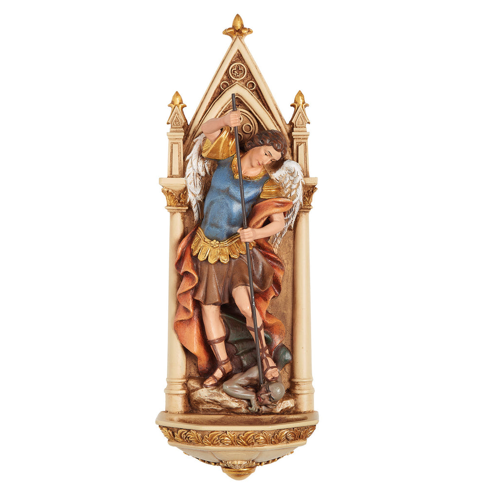Michael - St. Michael Holy Water Font 7.75"H