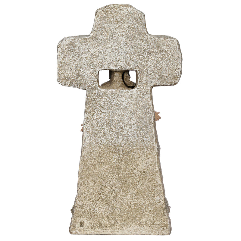 Jesus Rising from Tomb Cross Statue 15.25"H