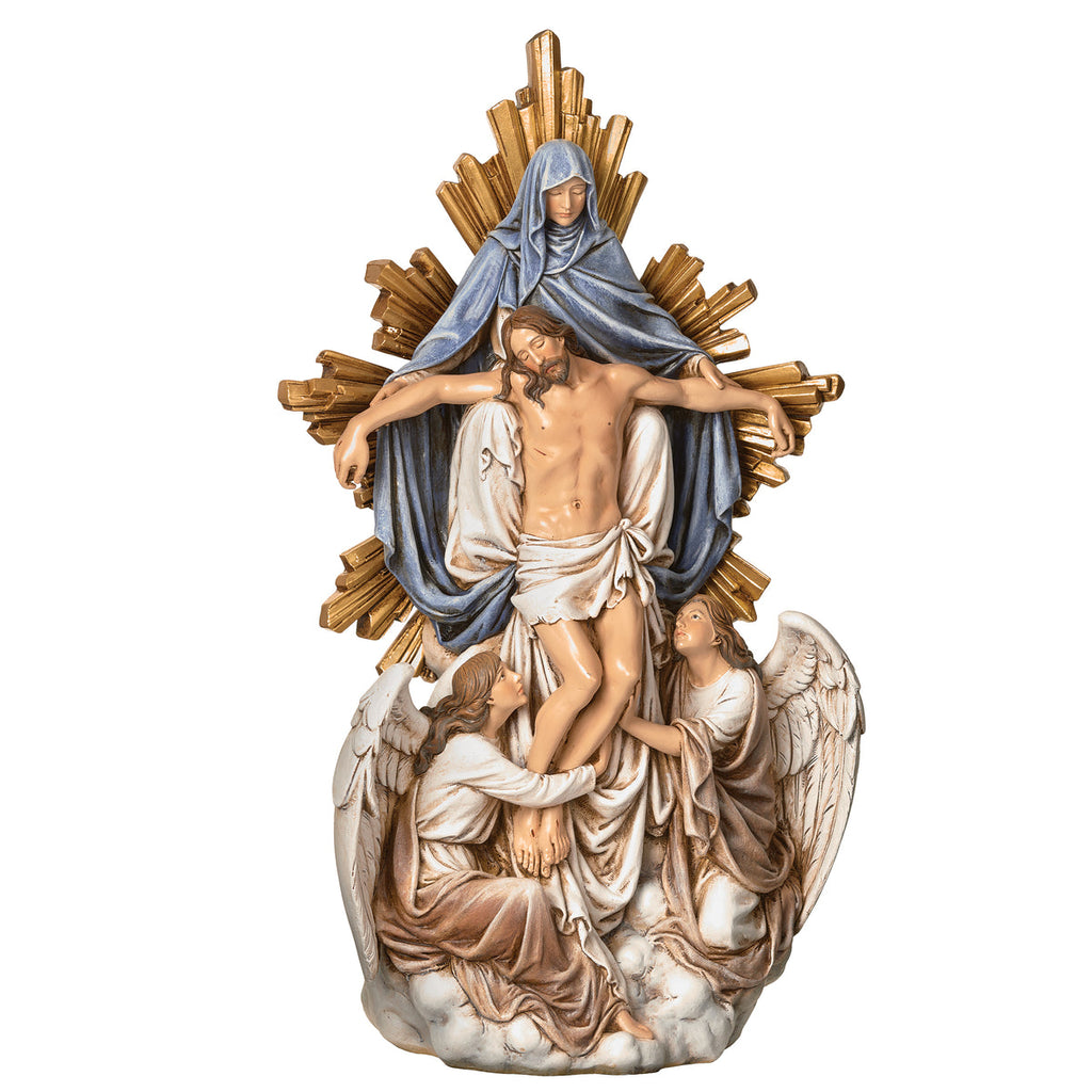 Angels with Christ Statue 13.25"H