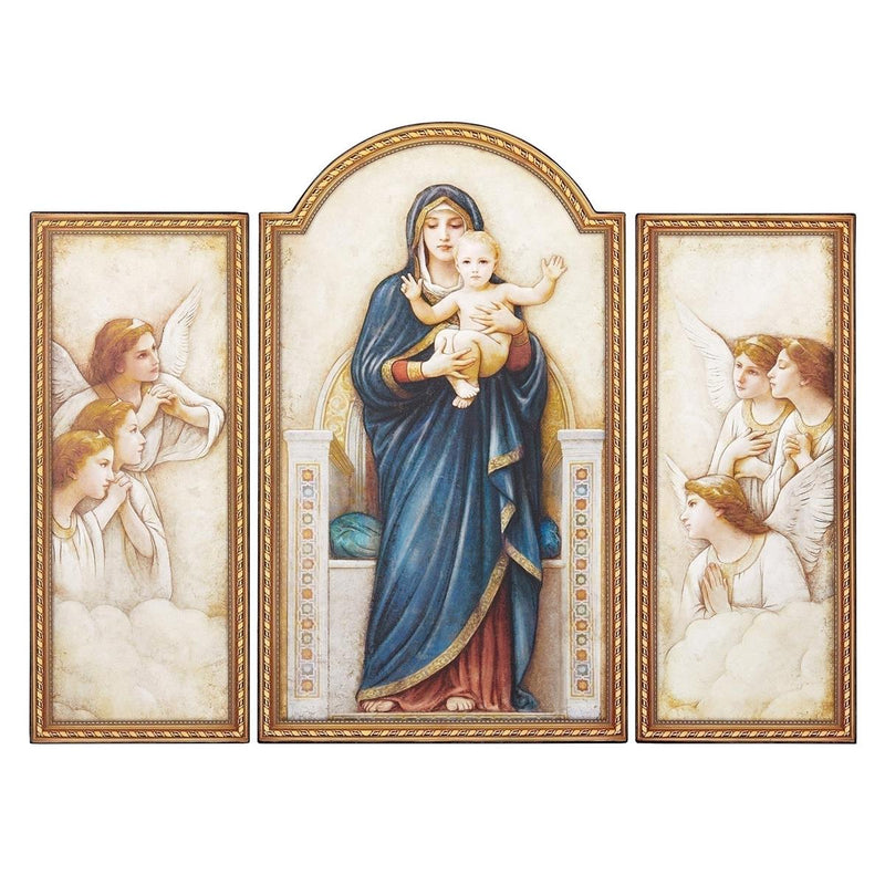 Joseph's Studio 20"H Virgin Mary Triptych Panel 26"W