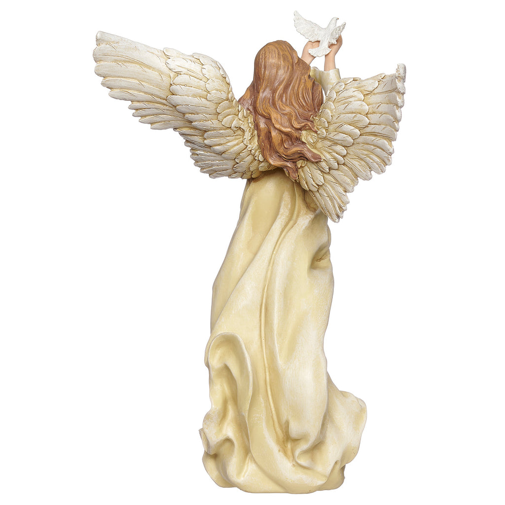 Angel with Dove Statue 10"H