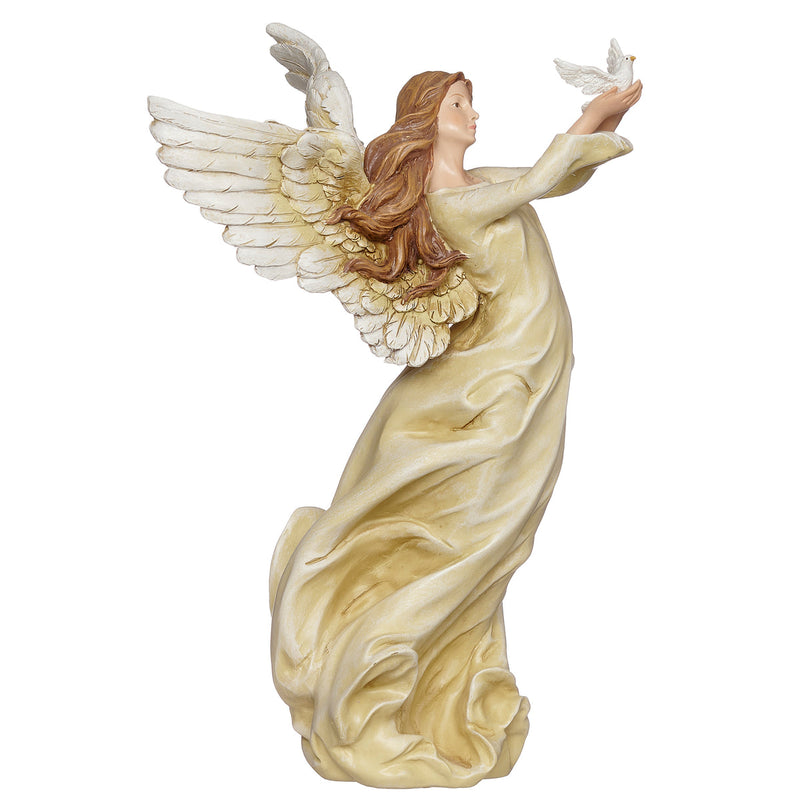 Angel with Dove Statue 10"H
