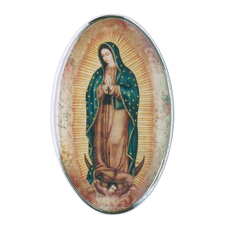 Our Lady of Guadalupe Visor Clip, 2"H | Roman