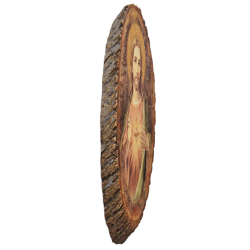 Sacred Heart Wood Plaque 12.25"H | Joseph's Studio
