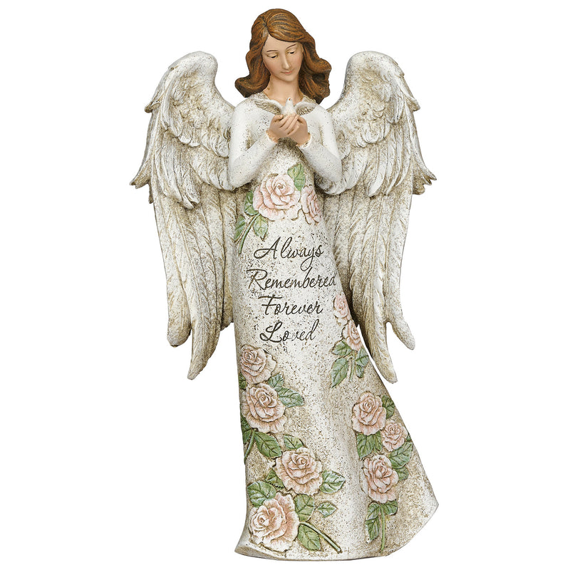 Memorial Angel with Dove 13.25"H