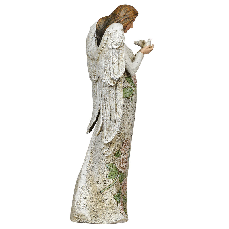 Memorial Angel with Dove 13.25"H