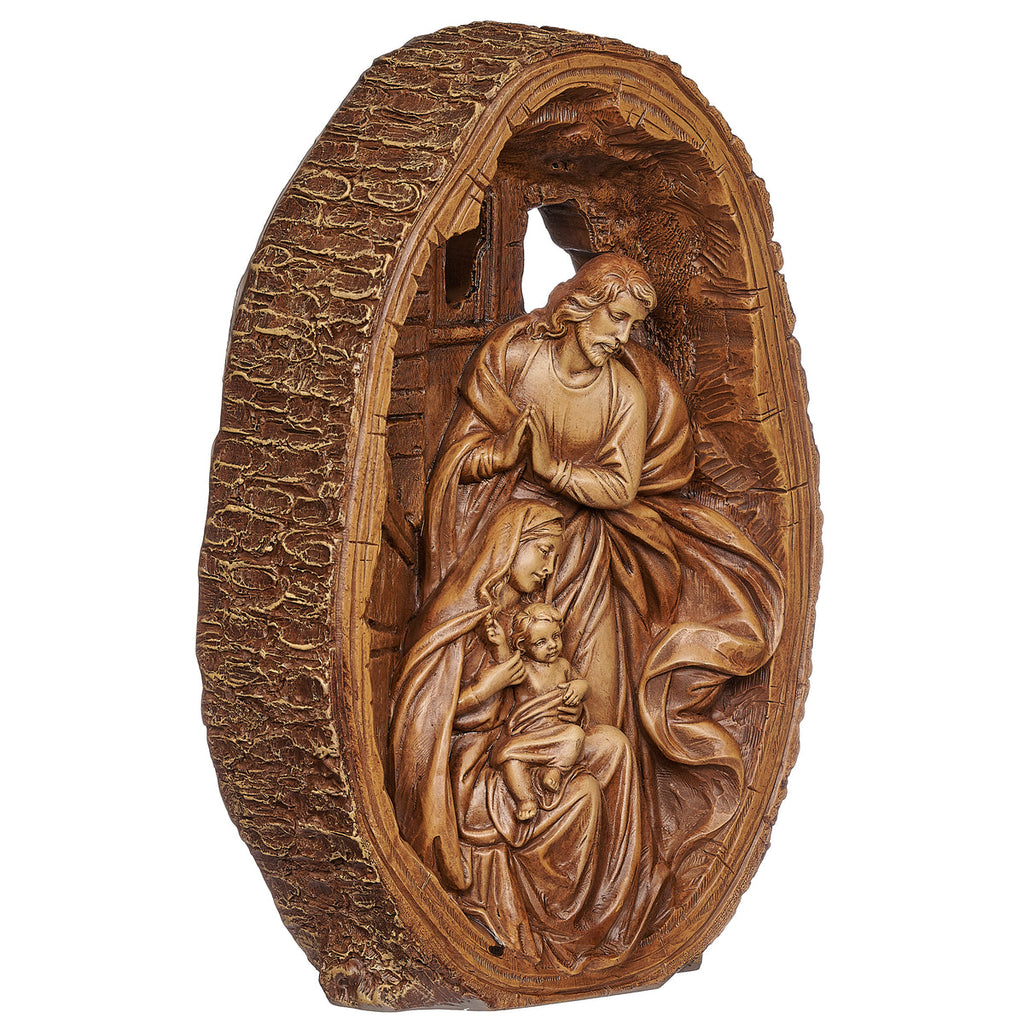 Carved Holy Family Figure 11"H