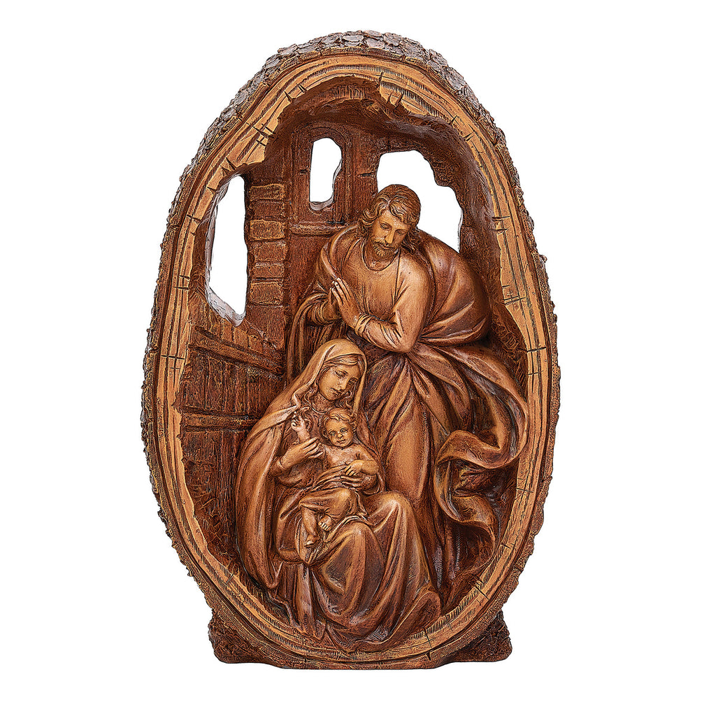 Carved Holy Family Figure 11"H