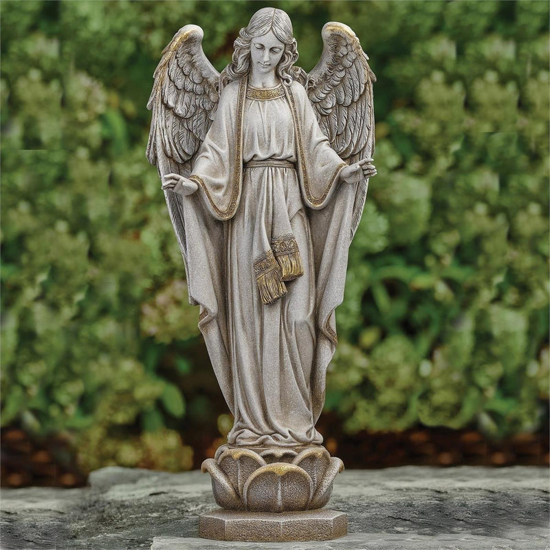 Joseph's Studio 23"H Angel on Pedestal Garden Statue