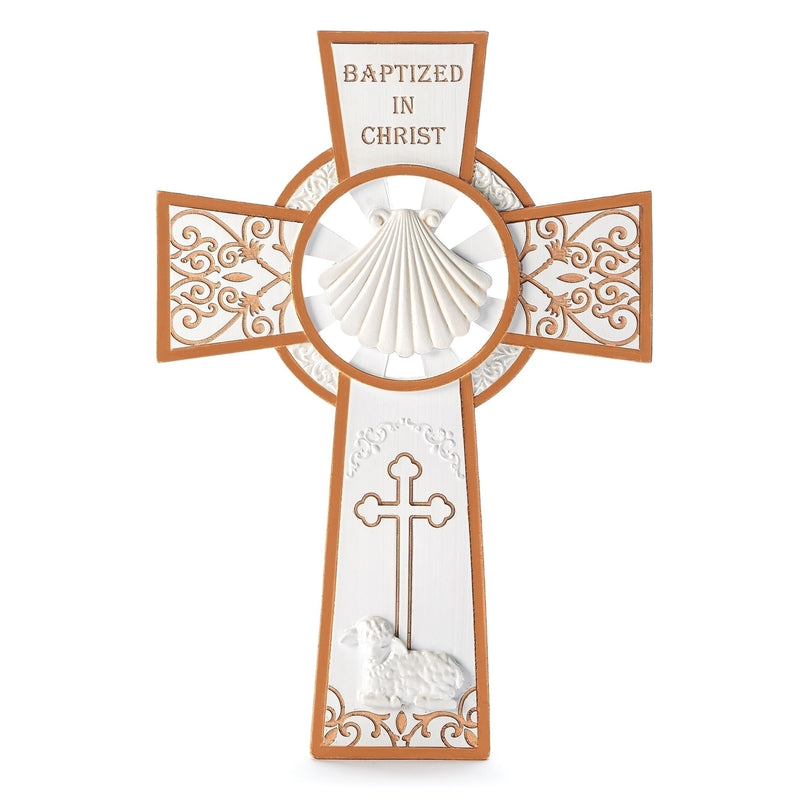 Baptized in Christ Wall Cross 8"H