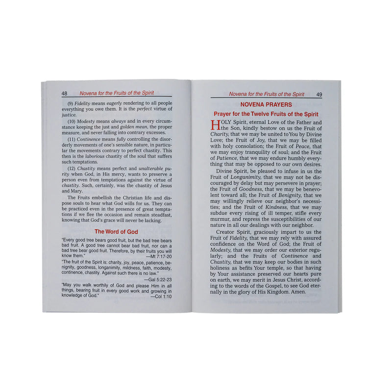 Favorite Novenas to the Holy Spirit |Prayer Booklet by Catholic Book Publishing