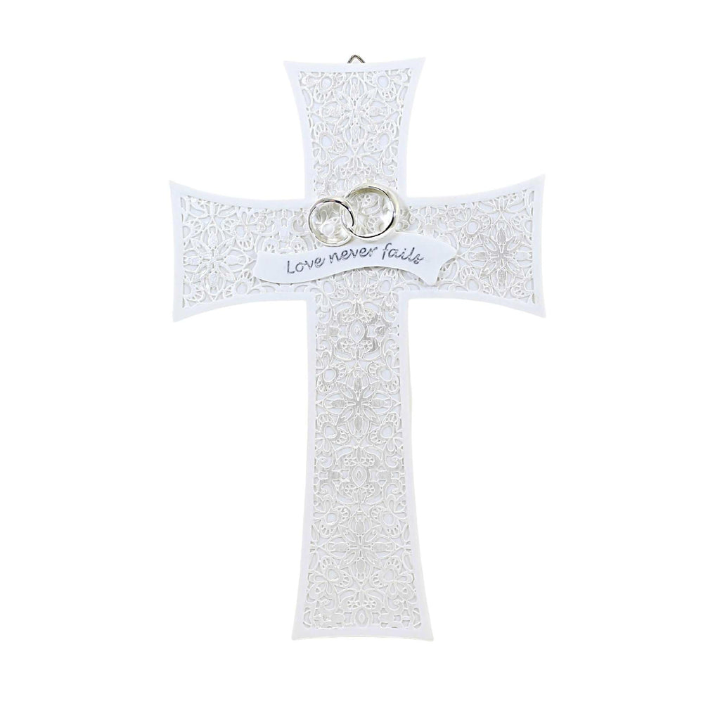 Lace Wedding Wall Cross 7.5"H