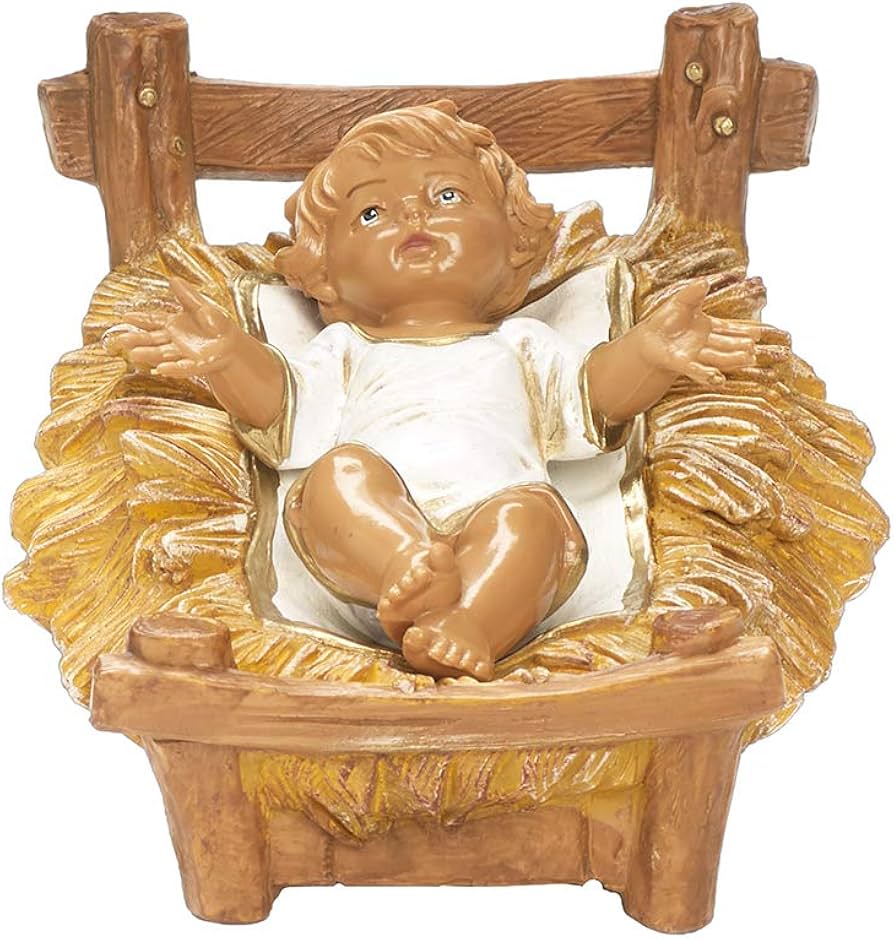 Infant with Manger 12" Scale