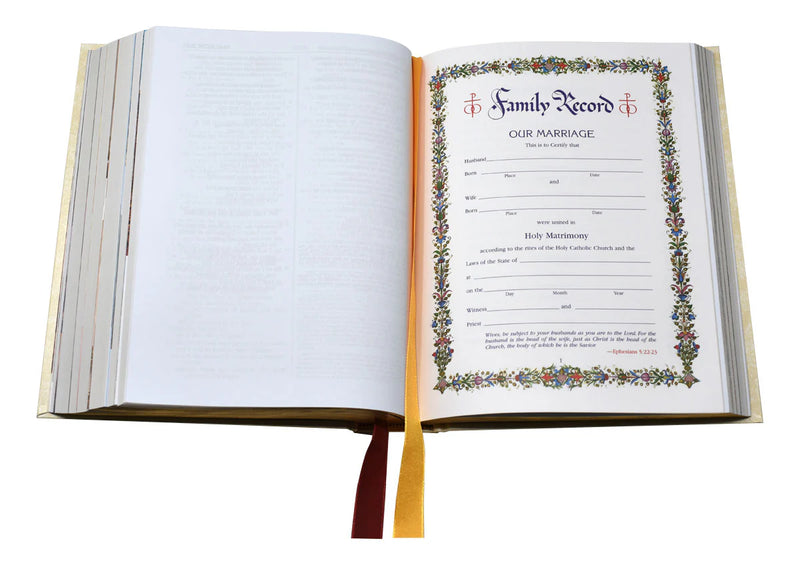 St. Joseph New Catholic Bible Family Edition, White Padded Imitation Leather