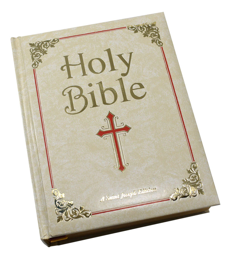 St. Joseph New Catholic Bible Family Edition, White Padded Imitation Leather