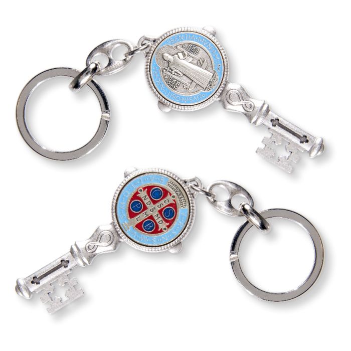 Keychain - St. Benedict Medal Key Colored