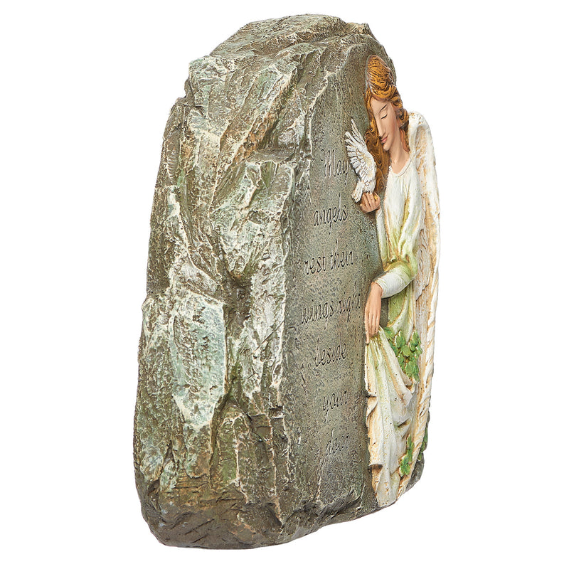 Celtic Angel with Verse Garden Stone 8.25"H