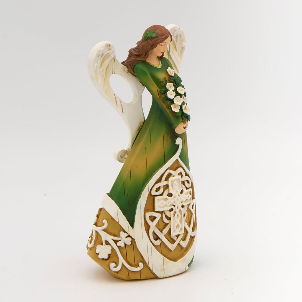 Woodcut Irish Angel Figure7"H