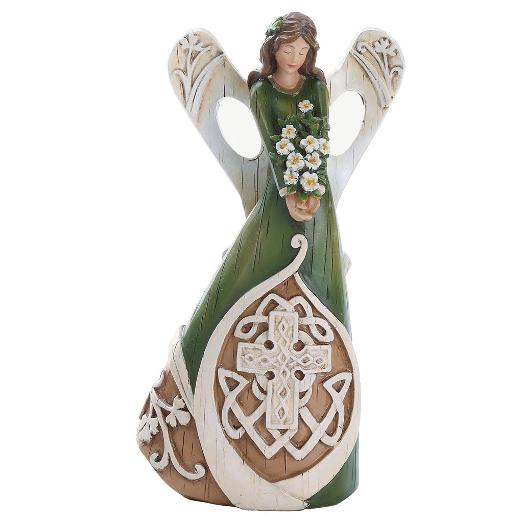 Woodcut Irish Angel Figure7"H