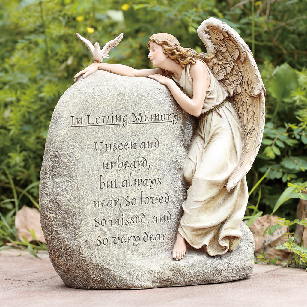 Memorial Angel Garden Stone 11.25"H