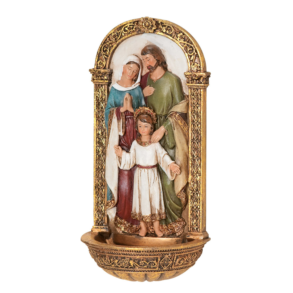 Holy Family Holy Water Font 7.75"H
