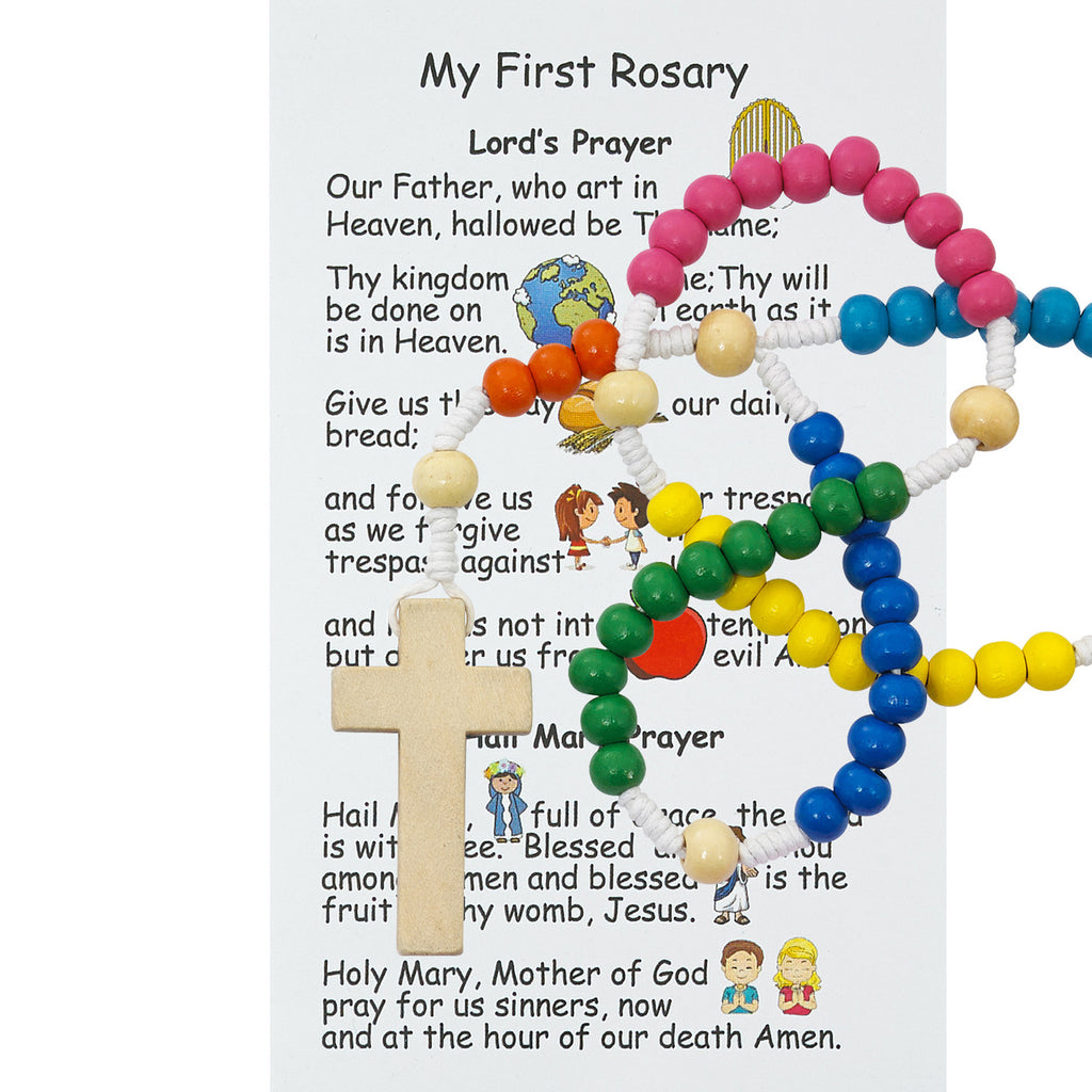 Rosary - Multicolor Wood Kid Rosary